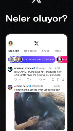 X (Eski Twitter) screenshot