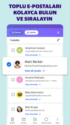 Yahoo Mail – Organize Kalın! screenshot